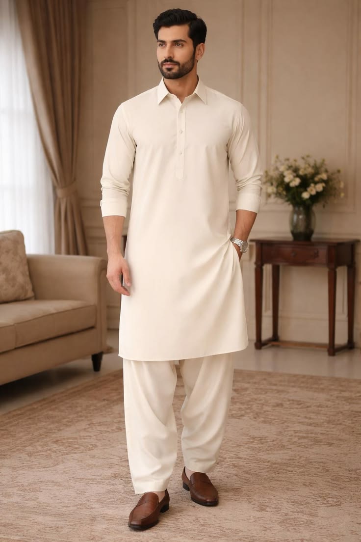 Brown Casual Shalwar Kameez